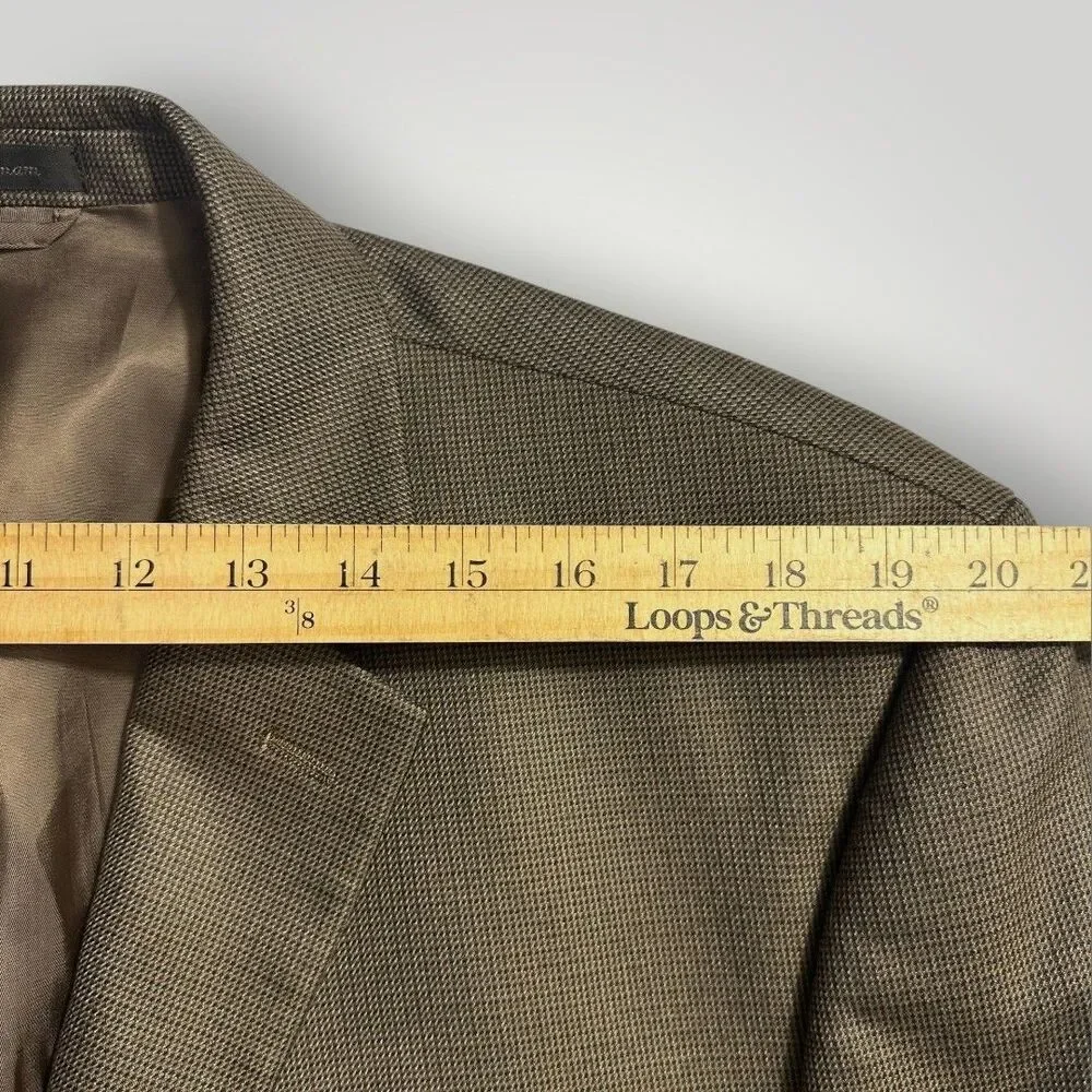 RALPH LAUREN Regular fit Mens Blazer Sport Coat Two Button Suit Jacket 50R Brown